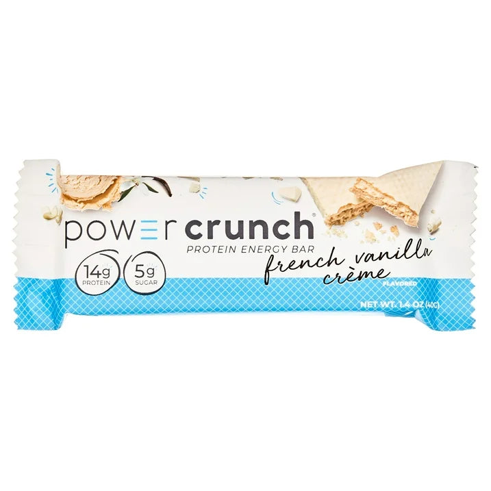 Power Crunch Original Protein Energy Bars, French Vanilla Cream, 5 Bars
