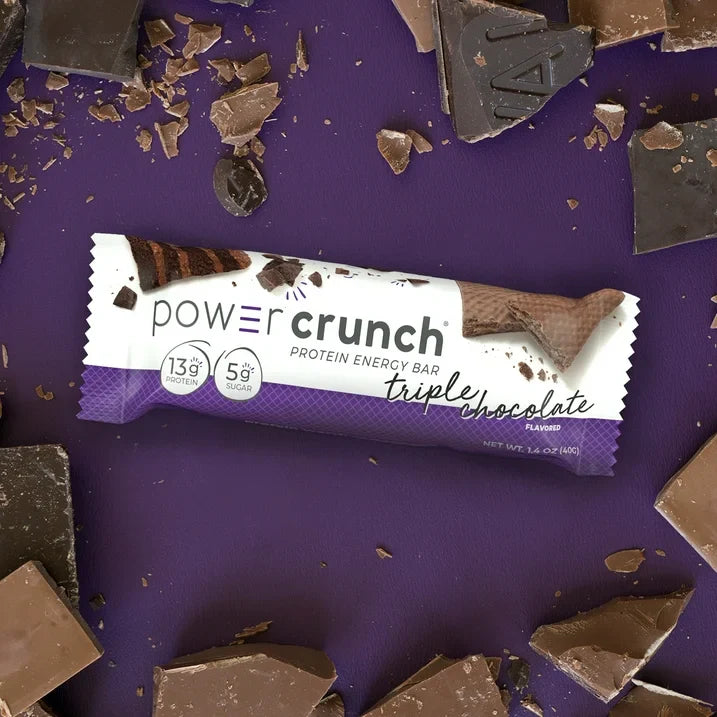 Power Crunch Original Protein Energy Bars, Triple Chocolate, 5 Bars