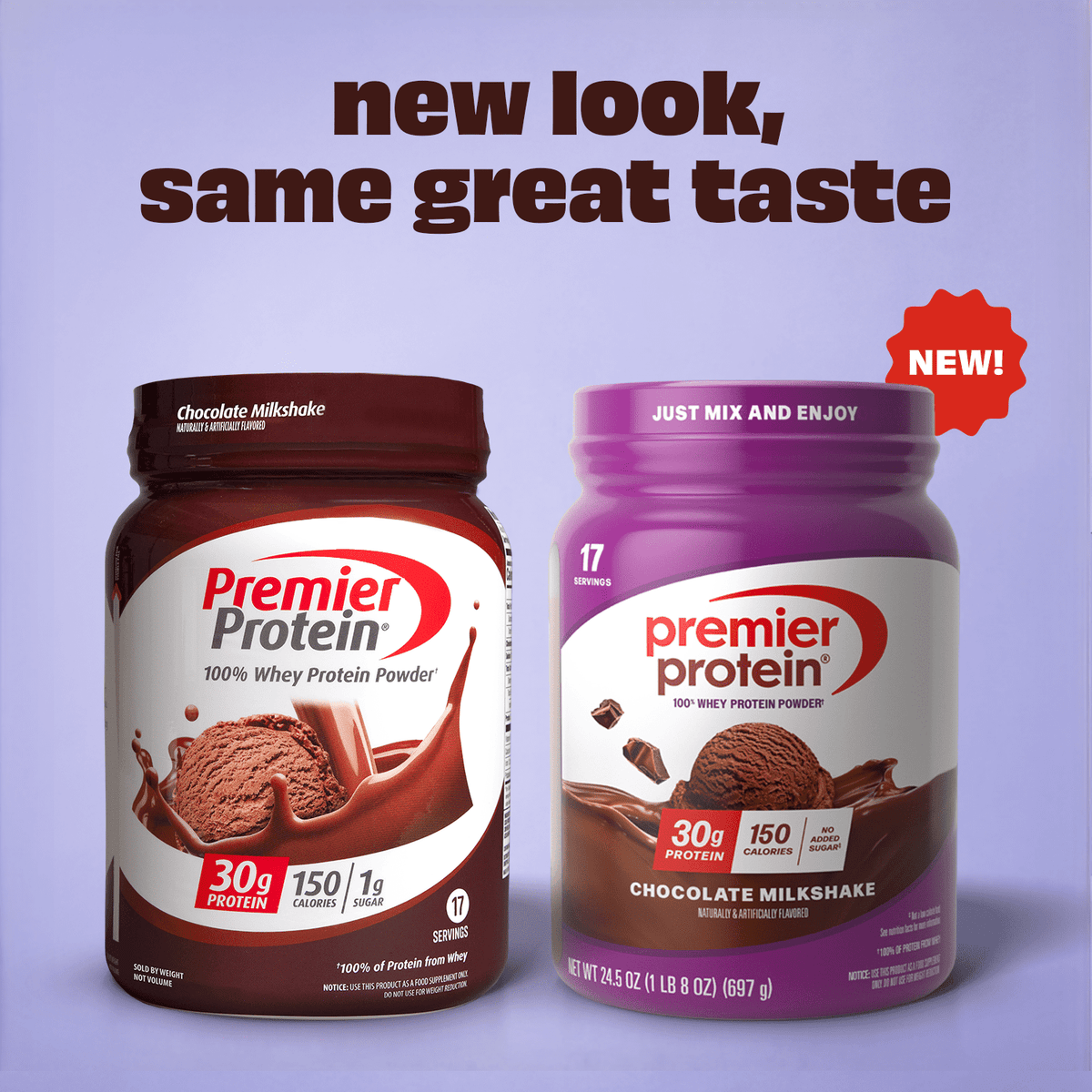 Premier Protein 100% Whey Protein Powder, Chocolate Milkshake, 30g Protein, 24.5 oz
