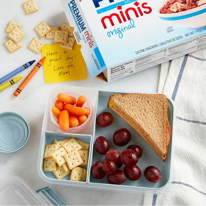 Premium Original Mini Saltine Crackers, Lunch Snacks, 11 oz (3 pack)