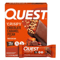 Quest Crispy Chocolate Caramel Pecan Protein Bars Low Carb Keto, 4 Bars