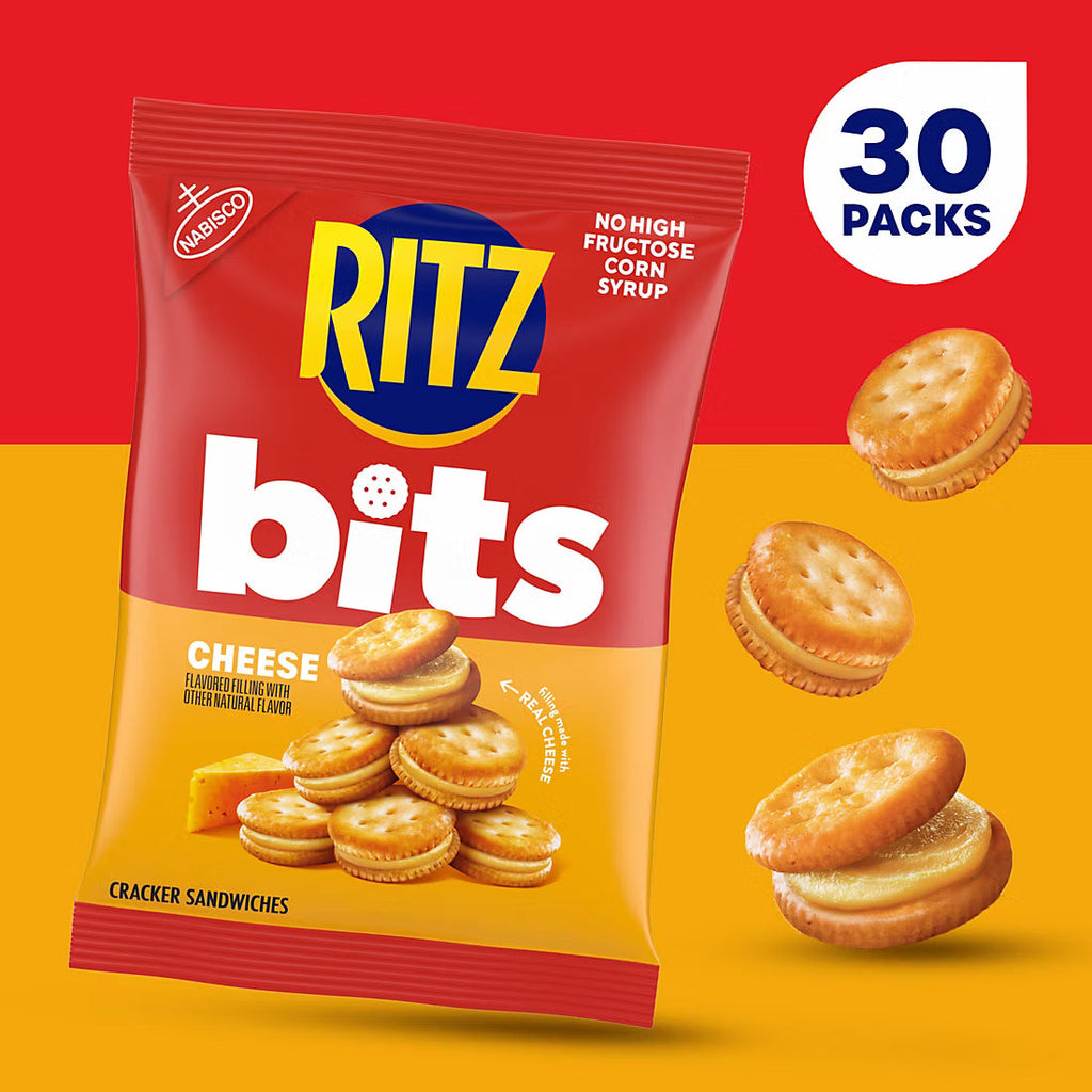 Ritz Bits Cheese Sandwich Crackers, Snack Packs, 30 pk./1.5 oz.