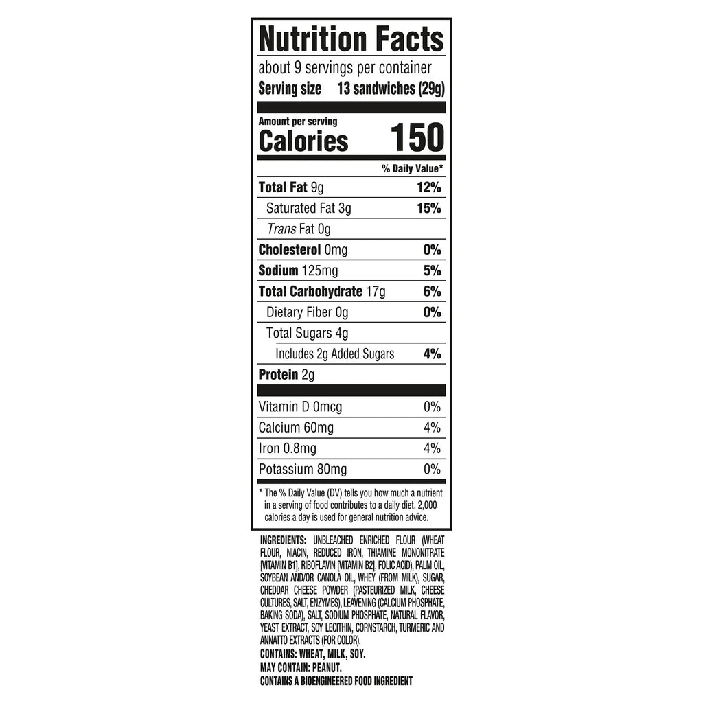 RITZ Bits Cheese Sandwich Crackers, Snacks for Kids and Adults, Lunch Snacks, 8.8 oz