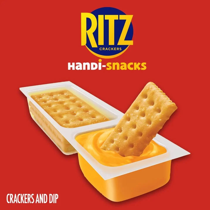 RITZ Handi-Snacks Crackers 'N Cheesy Dip Snack Packs, 10 Snack Packs