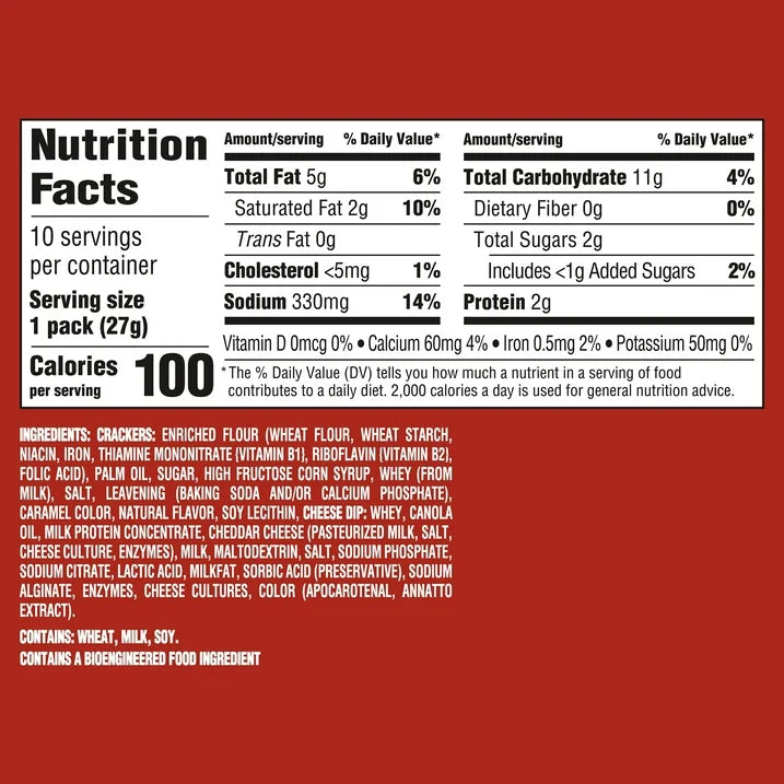 RITZ Handi-Snacks Crackers 'N Cheesy Dip Snack Packs, 10 Snack Packs
