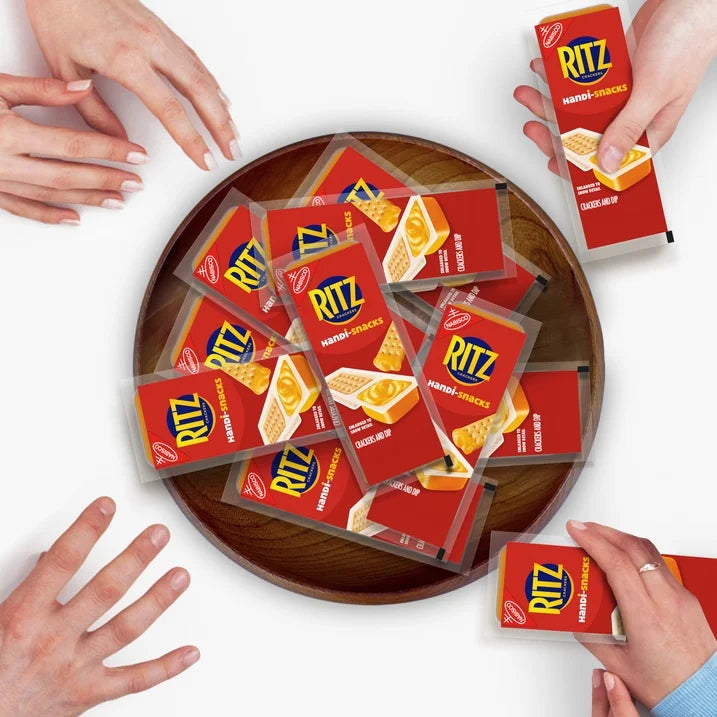 RITZ Handi-Snacks Crackers 'N Cheesy Dip Snack Packs, 10 Snack Packs
