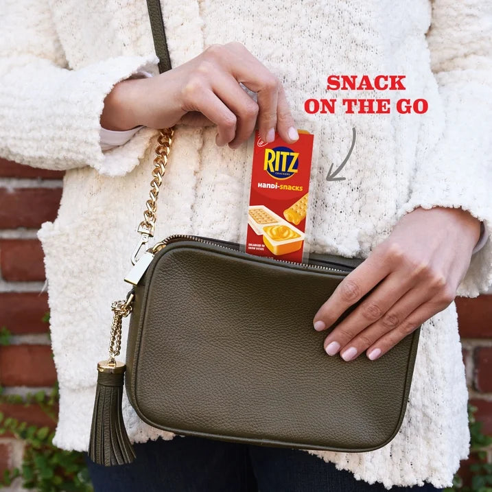 RITZ Handi-Snacks Crackers 'N Cheesy Dip Snack Packs, 10 Snack Packs