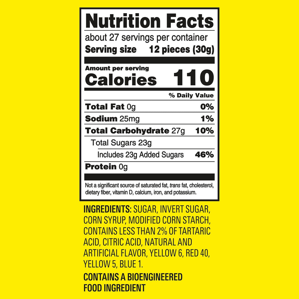 SOUR PATCH KIDS Soft & Chewy Gummy Candy, Family Size Bulk, 1.8 lb