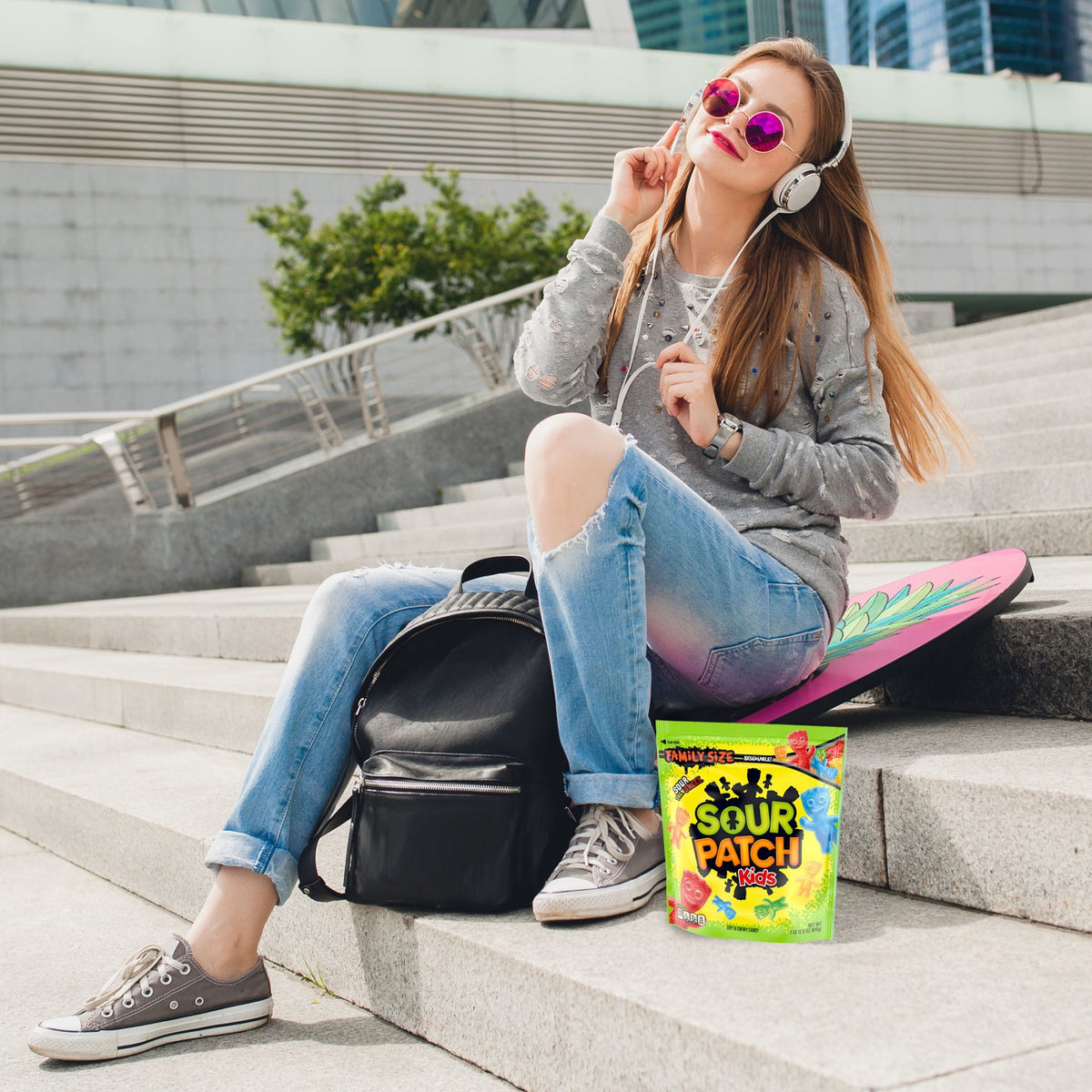 SOUR PATCH KIDS Soft & Chewy Gummy Candy, Family Size Bulk, 1.8 lb
