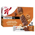 Special K Bar Chocolate Peanut Butter Chewy Protein Meal Bars, 12g Protein Snacks, 12 Bars