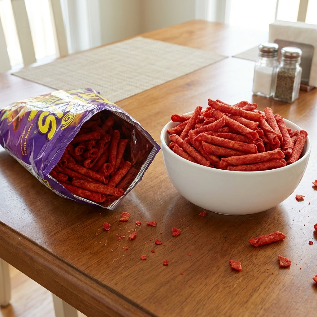 Takis Fuego Spicy Rolled Tortilla Chips Fiesta Size Bag, 17oz