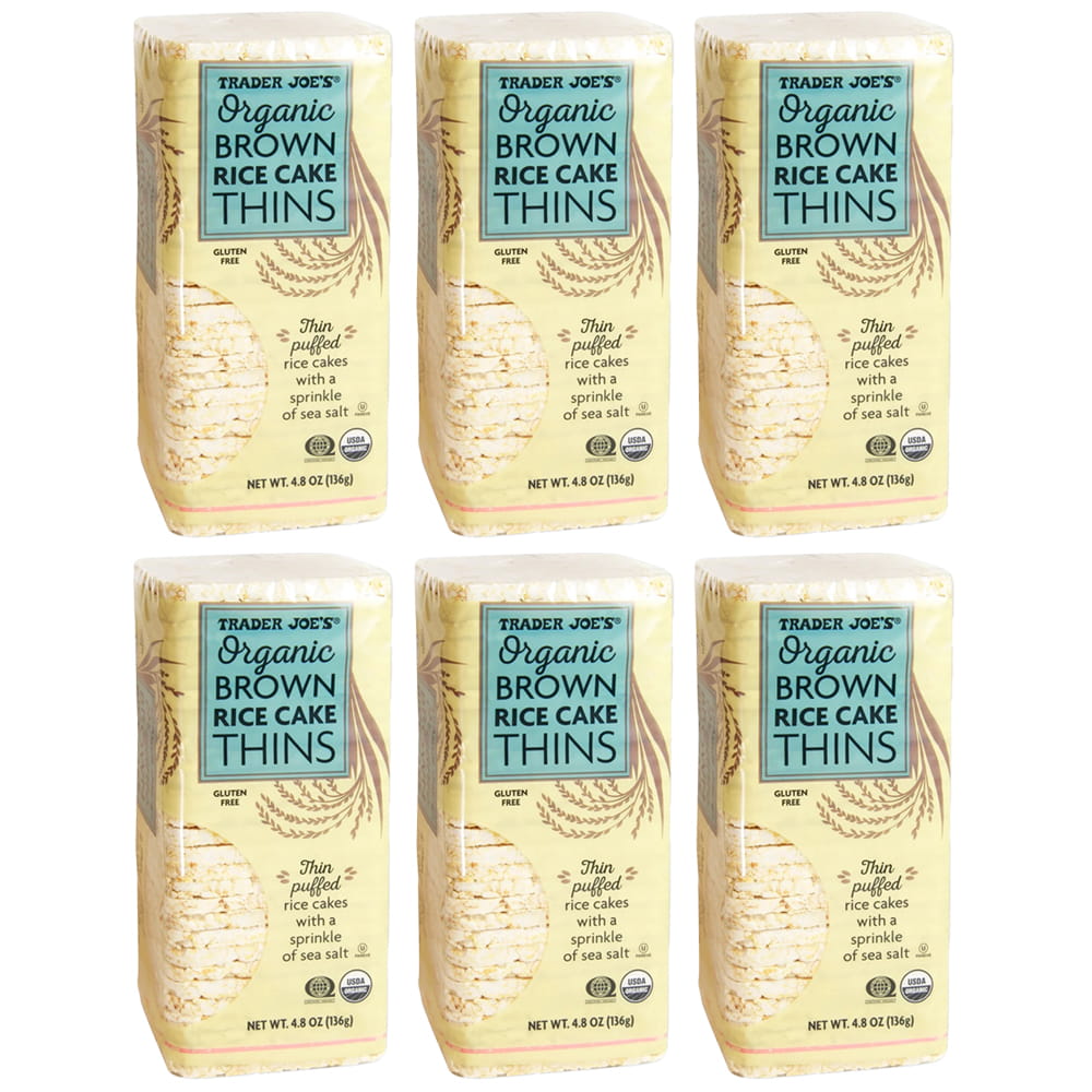Trader Joe's Organic Brown Rice Cake Thins 4.8 oz - 6 Pack