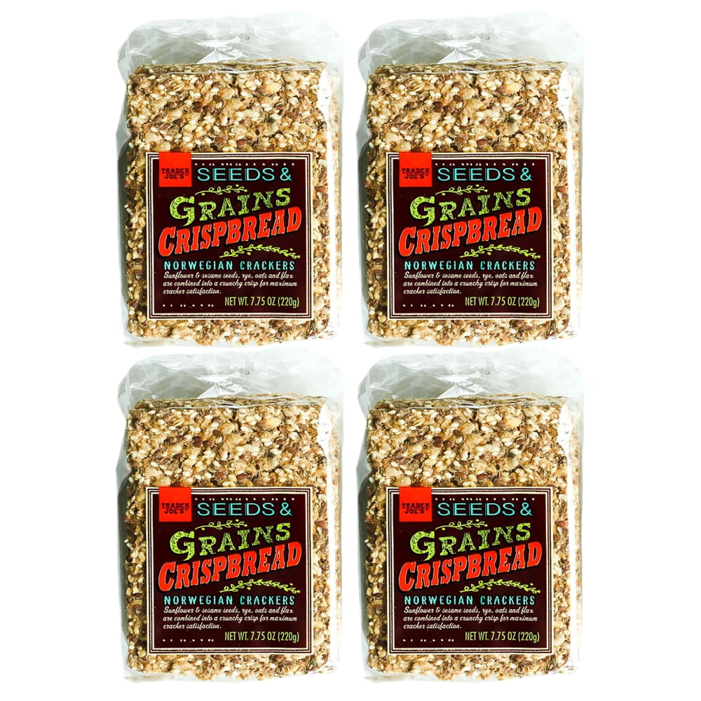 Trader Joe's Seeds and Grains Crispbread Norwegian Crackers - 4 Pack
