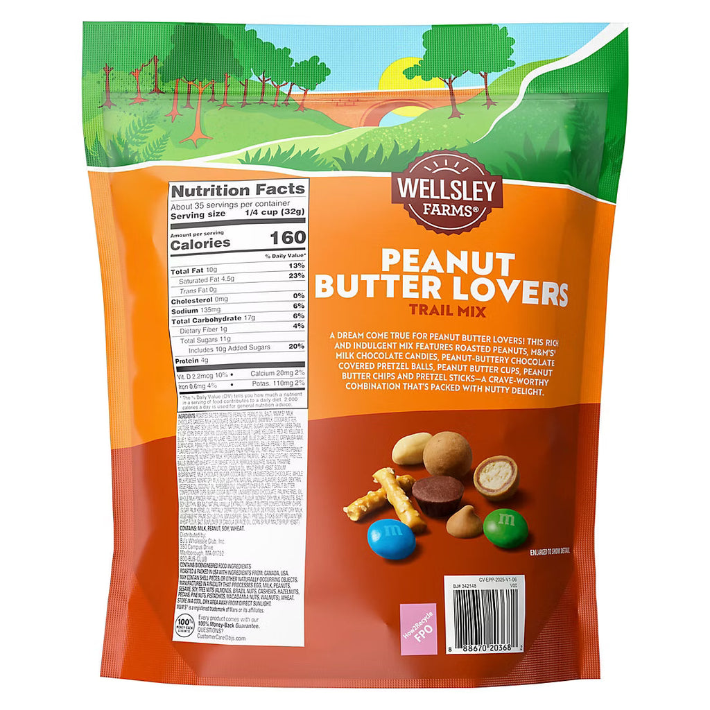 Wellsley Farms Peanut Butter Lovers Trail Mix, 40 oz.