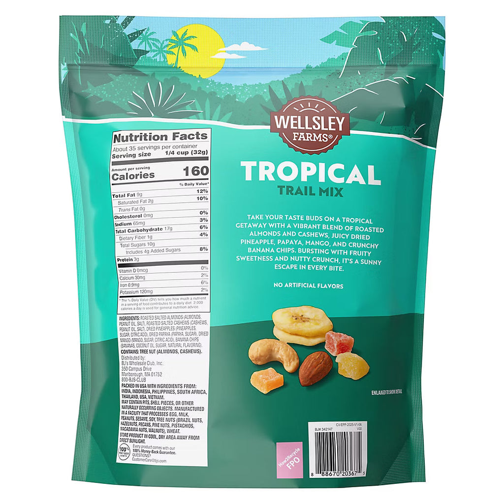 Wellsley Farms Tropical Trail Mix, 40 oz.