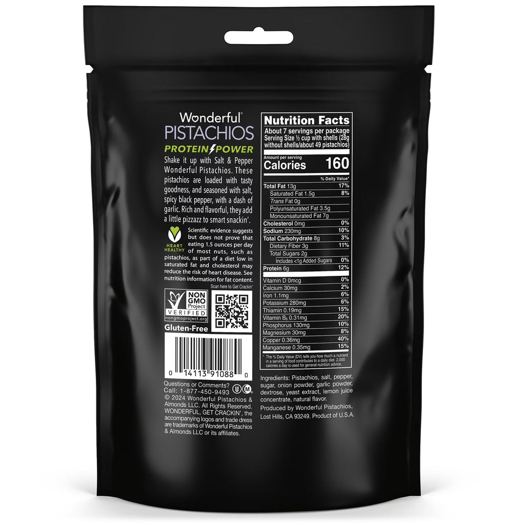 Wonderful Flavored Pistachios In-Shell Salt & Pepper, 14oz.