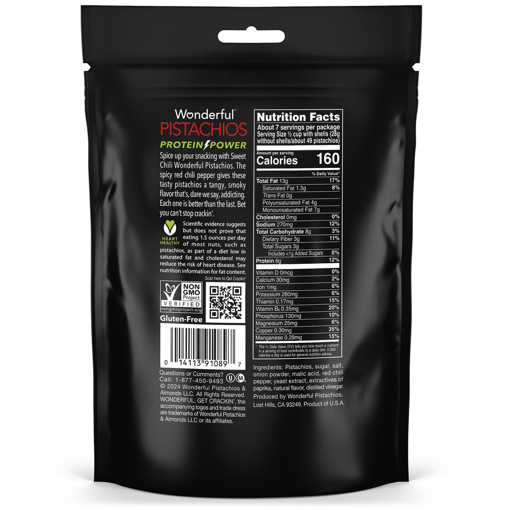 Wonderful Flavored Pistachios In-Shell Sweet Chili, 14oz.