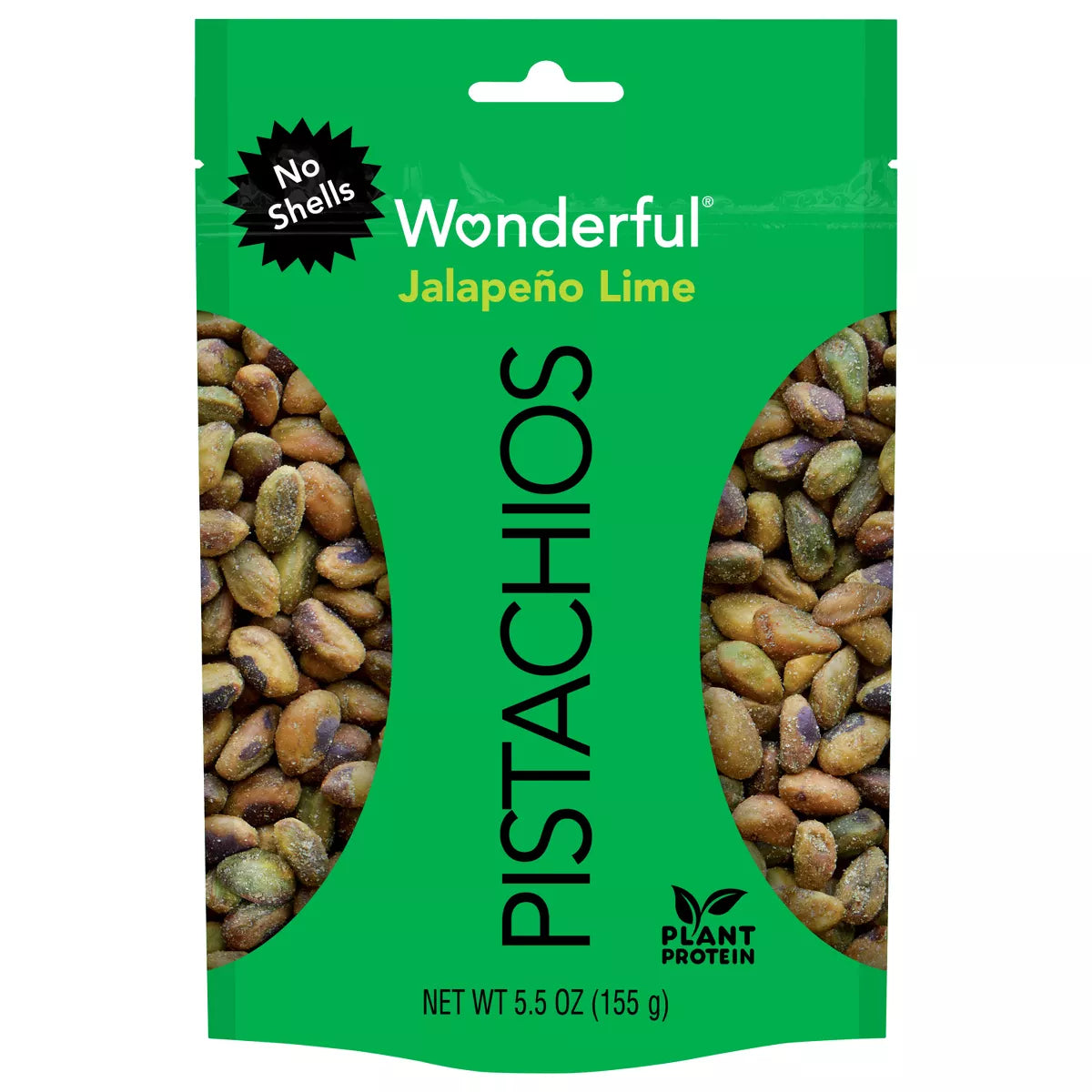 Wonderful Jalapeno Lime No Shell Pistachios, 5.5oz.