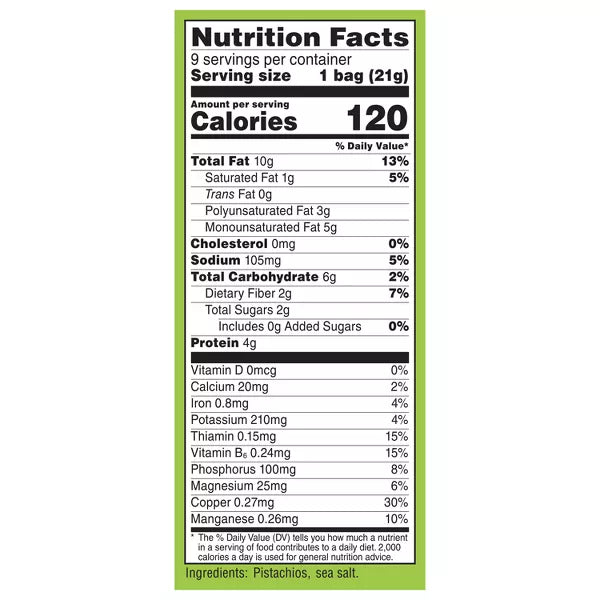 Wonderful Pistachios No Shells Roasted & Salted Multipack, 6.75oz/9ct.